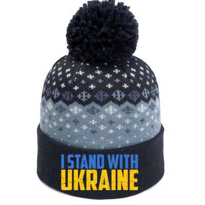 I Stand With Ukraine Support Ukraine The Baniff Cuffed Pom Beanie