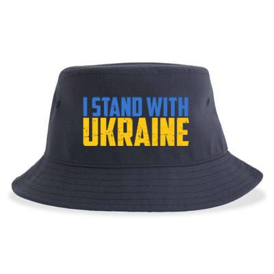 I Stand With Ukraine Support Ukraine Sustainable Bucket Hat