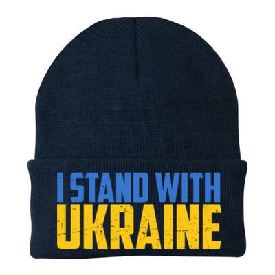 I Stand With Ukraine Support Ukraine Knit Cap Winter Beanie