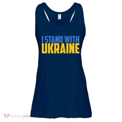 I Stand With Ukraine Support Ukraine Ladies Essential Flowy Tank