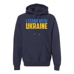 I Stand With Ukraine Support Ukraine Premium Hoodie