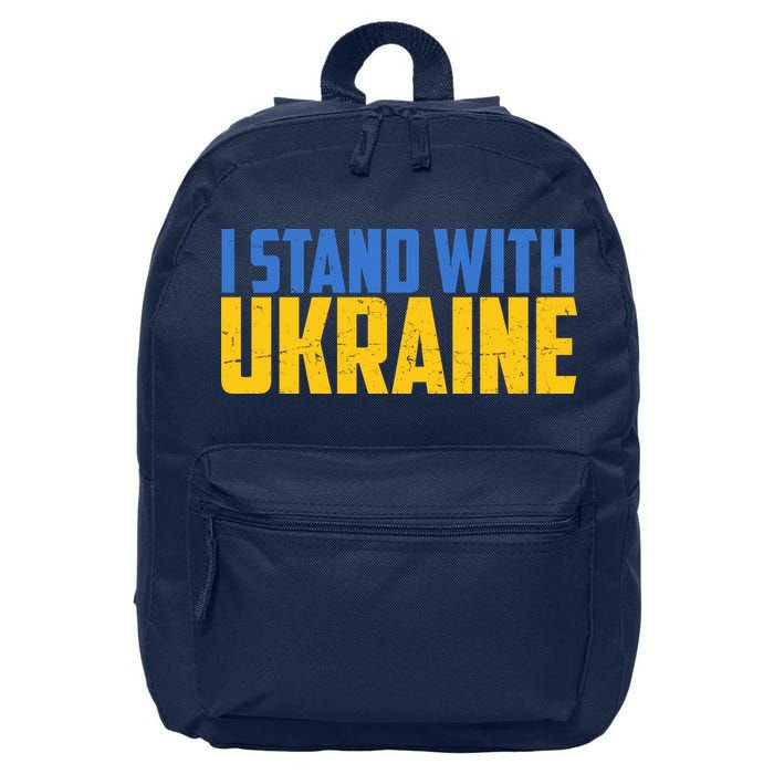 I Stand With Ukraine Support Ukraine 16 in Basic Backpack
