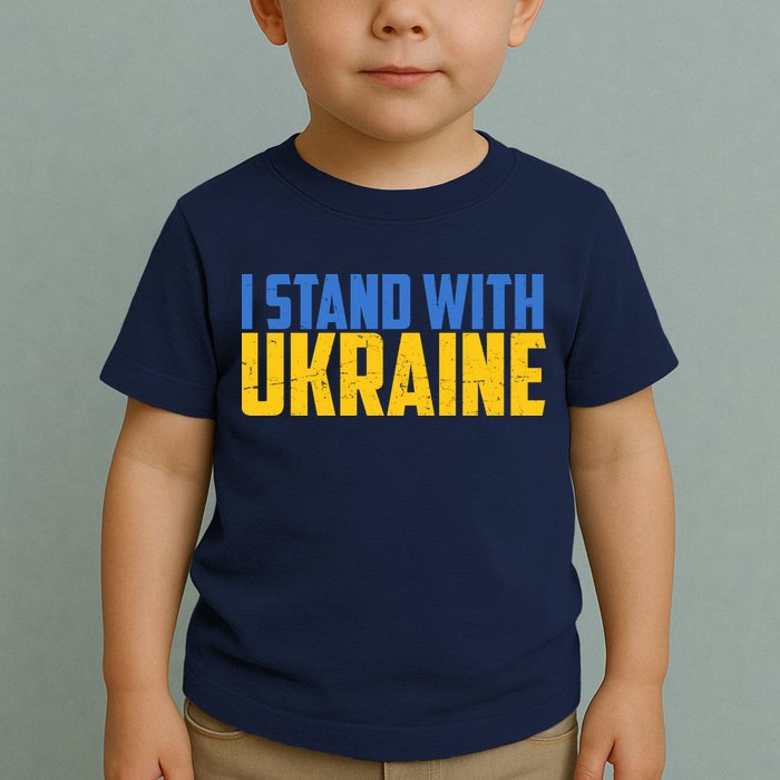 I Stand With Ukraine Support Ukraine Toddler T-Shirt