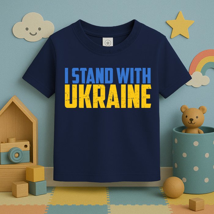 I Stand With Ukraine Support Ukraine Toddler T-Shirt