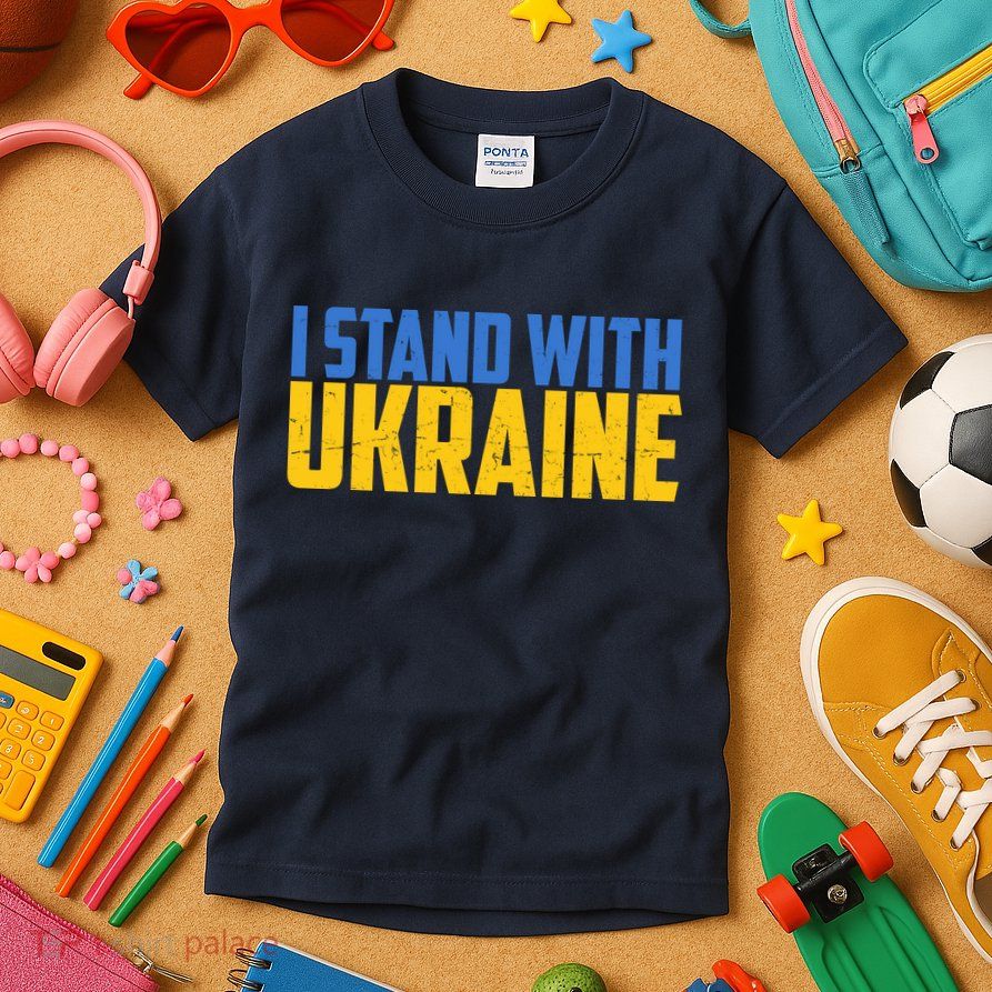 I Stand With Ukraine Support Ukraine Kids T-Shirt
