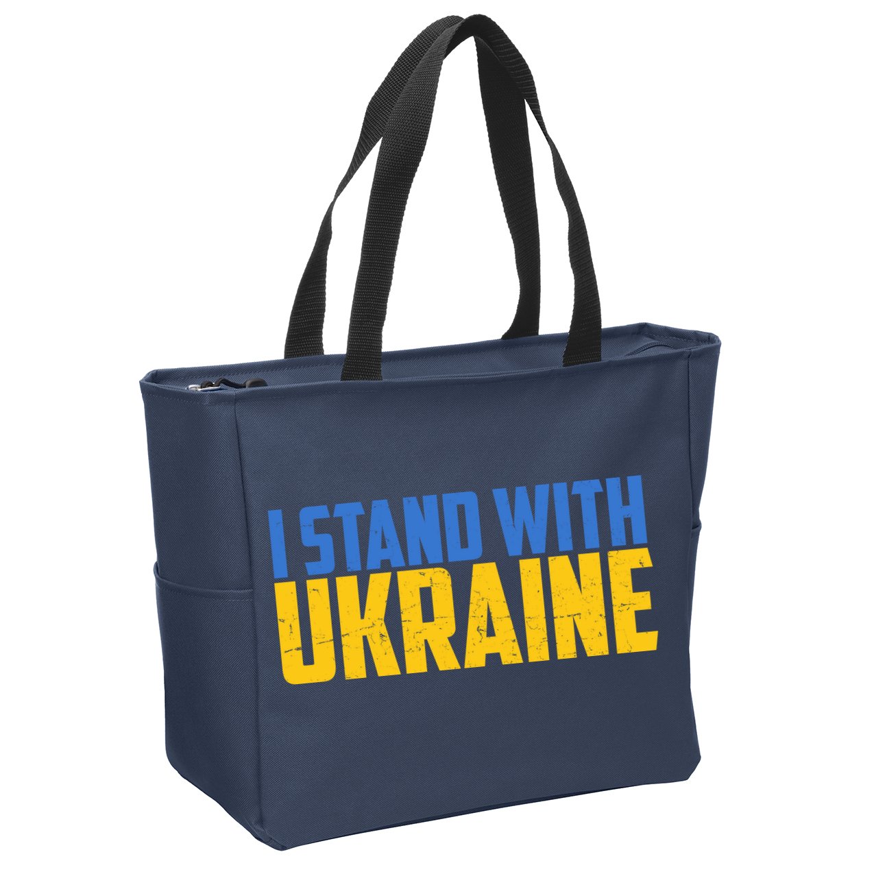 I Stand With Ukraine Support Ukraine Zip Tote Bag