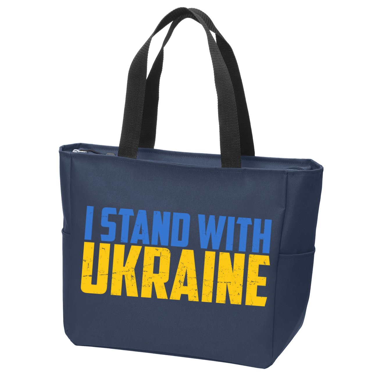 I Stand With Ukraine Support Ukraine Zip Tote Bag
