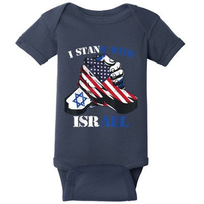 I Stand With Israel Support Israel Love Israeli Brotherhood Baby Bodysuit