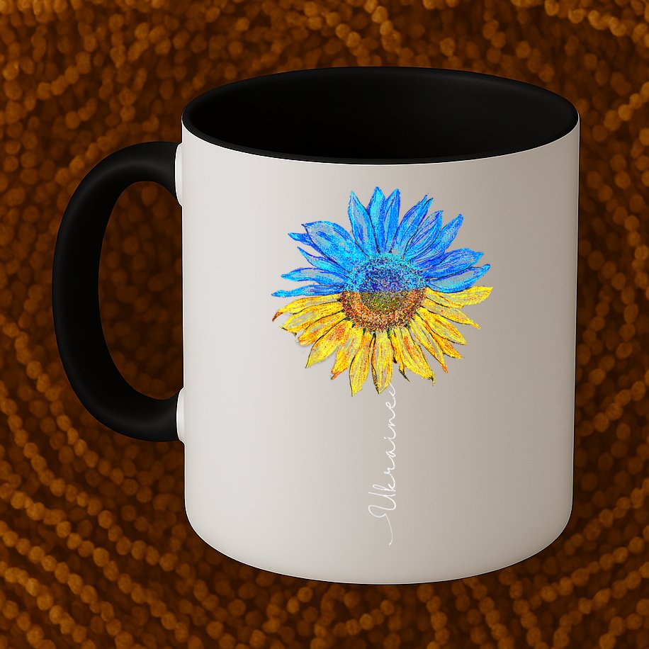 I Stand with Ukraine Ukraine Flag Sunflower Vintage Mug