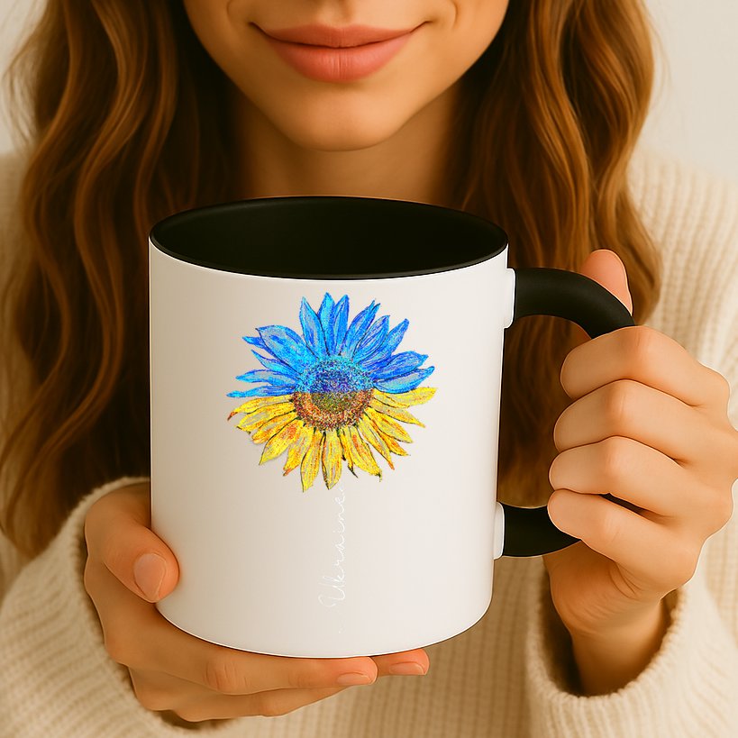 I Stand with Ukraine Ukraine Flag Sunflower Vintage Mug