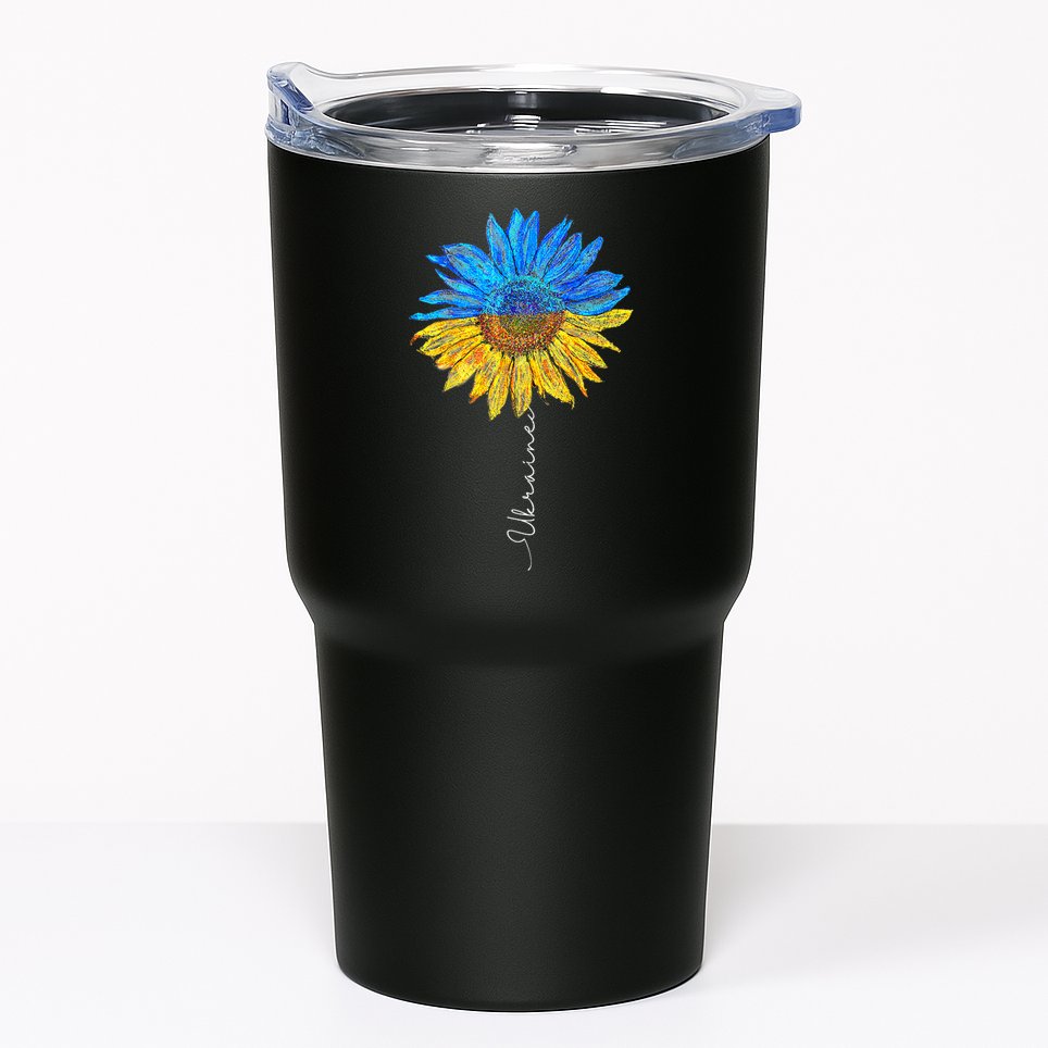 I Stand with Ukraine Ukraine Flag Sunflower Vintage Tumbler