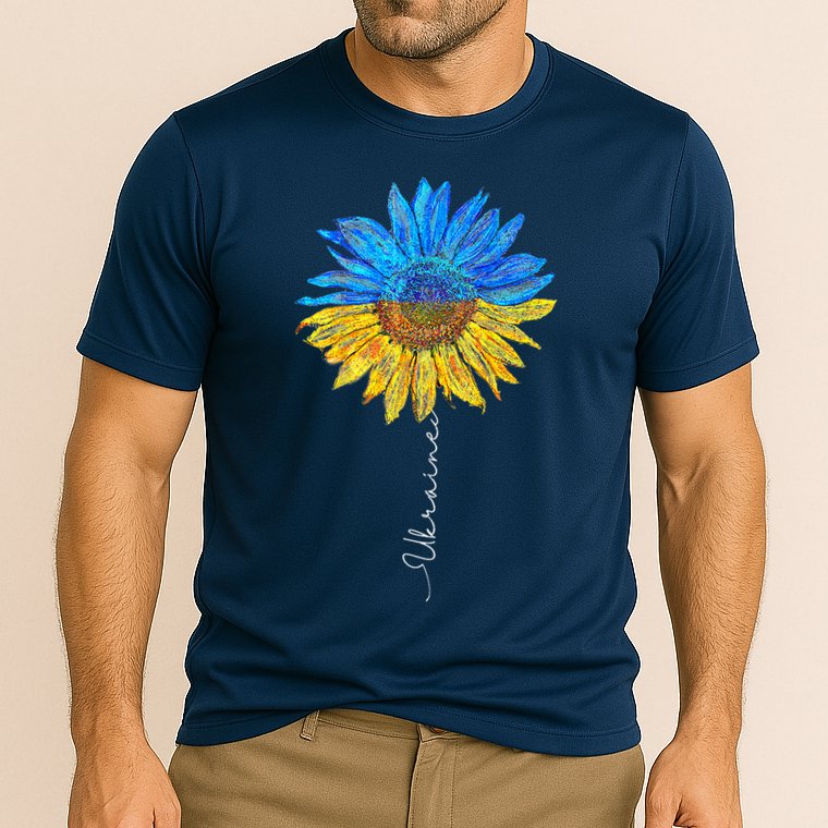 I Stand with Ukraine Ukraine Flag Sunflower Vintage Cooling Performance Crew T-Shirt