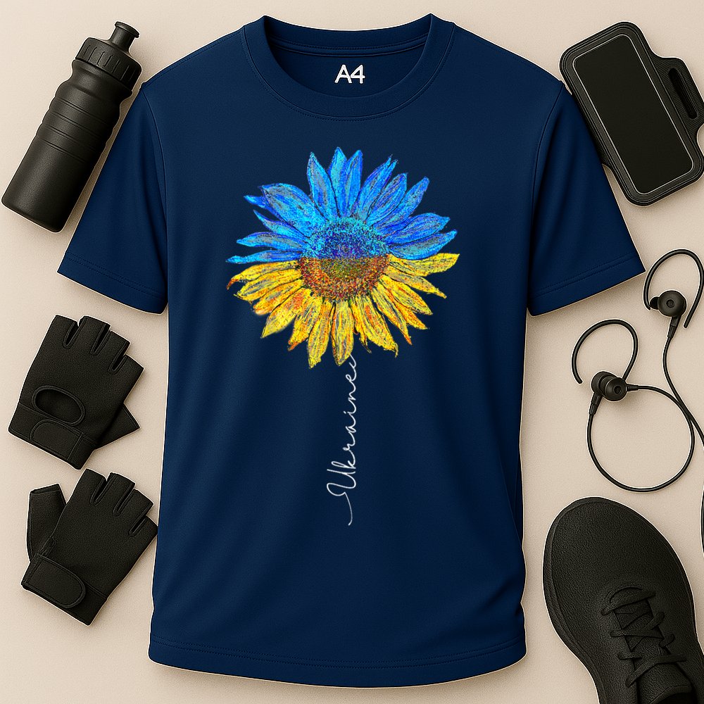 I Stand with Ukraine Ukraine Flag Sunflower Vintage Cooling Performance Crew T-Shirt