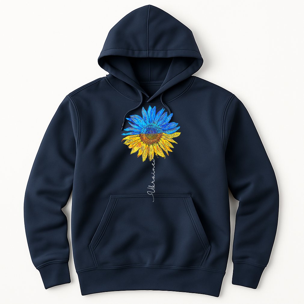 I Stand with Ukraine Ukraine Flag Sunflower Vintage Hoodie