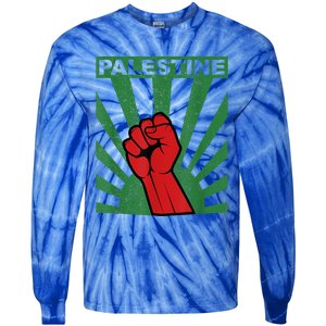 I Stand With Palestine For Their Freedom Free Palestine Tie-Dye Long Sleeve Shirt