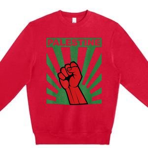 I Stand With Palestine For Their Freedom Free Palestine Premium Crewneck Sweatshirt