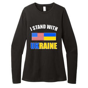 I Stand With Ukraine USA Support Flags United Womens CVC Long Sleeve Shirt