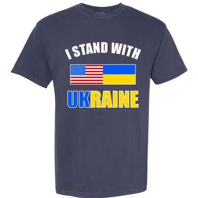 I Stand With Ukraine USA Support Flags United Garment-Dyed Heavyweight T-Shirt