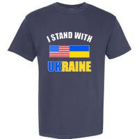 I Stand With Ukraine USA Support Flags United Garment-Dyed Heavyweight T-Shirt