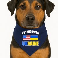 I Stand With Ukraine USA Support Flags United USA-Made Doggie Bandana