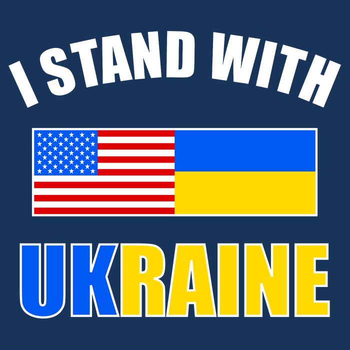I Stand With Ukraine USA Support Flags United USA-Made Doggie Bandana
