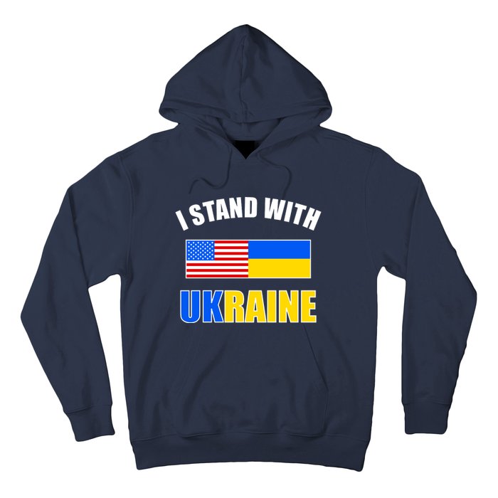 I Stand With Ukraine USA Support Flags United Hoodie