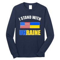 I Stand With Ukraine USA Support Flags United Long Sleeve Shirt