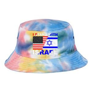 I Stand With Israel Pray For Israel Us Israel Flag Tie Dye Newport Bucket Hat