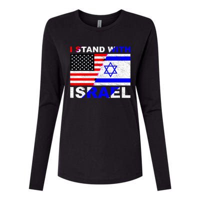 I Stand With Israel Pray For Israel Us Israel Flag Womens Cotton Relaxed Long Sleeve T-Shirt