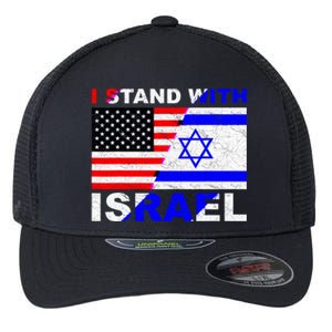 I Stand With Israel Pray For Israel Us Israel Flag Flexfit Unipanel Trucker Cap