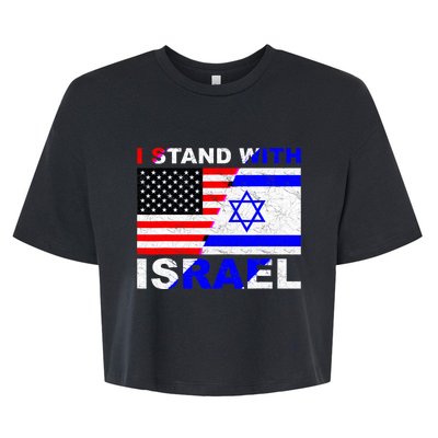 I Stand With Israel Pray For Israel Us Israel Flag Bella+Canvas Jersey Crop Tee