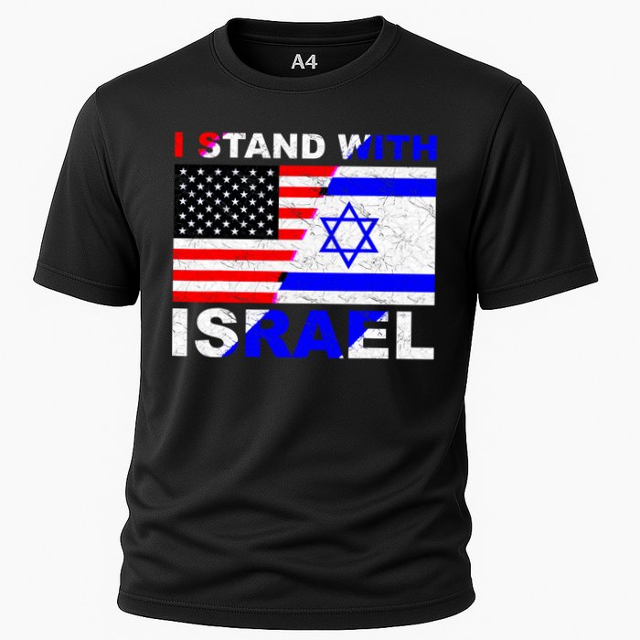 I Stand With Israel Pray For Israel Us Israel Flag Cooling Performance Crew T-Shirt