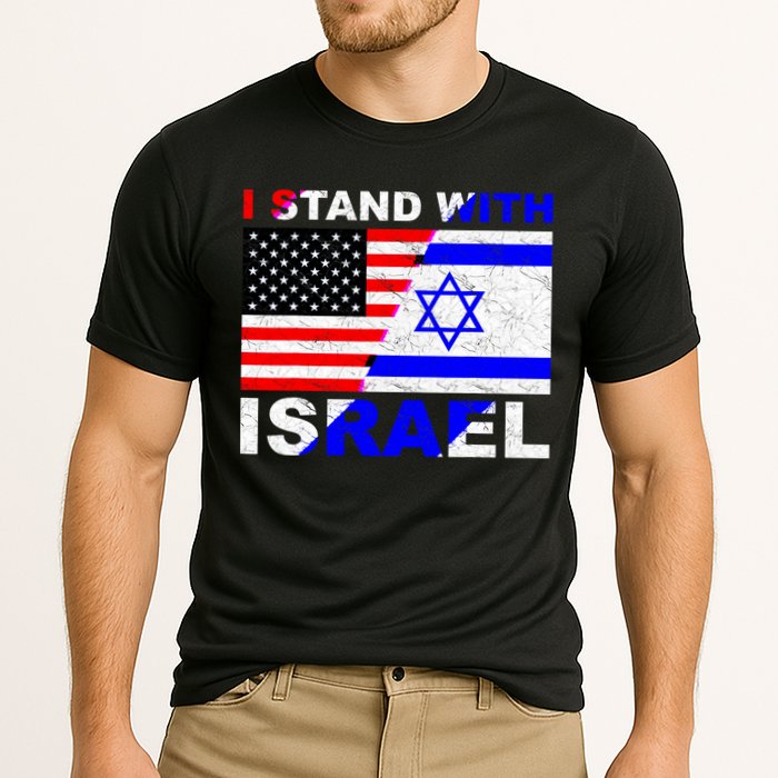 I Stand With Israel Pray For Israel Us Israel Flag Cooling Performance Crew T-Shirt