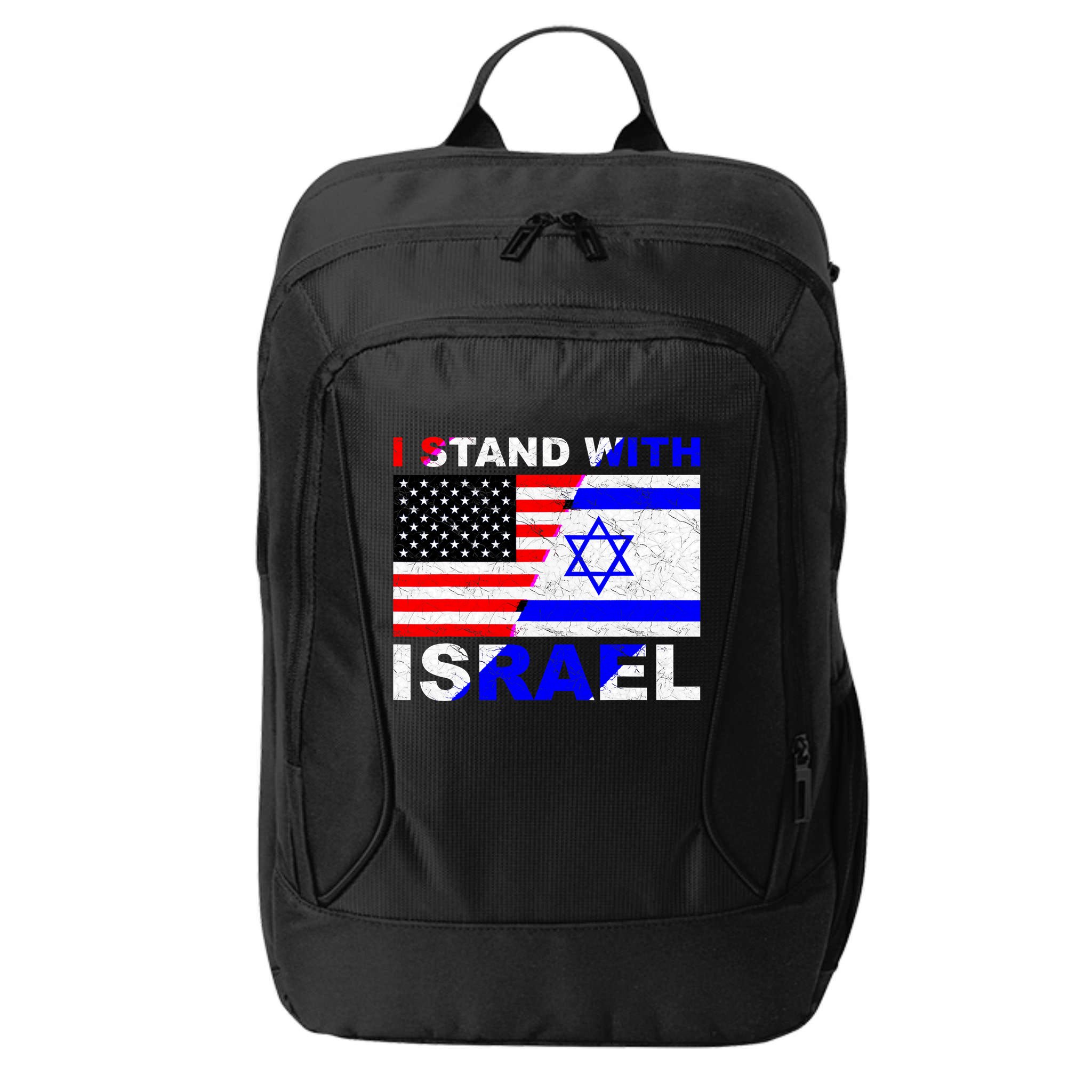 I Stand With Israel Pray For Israel Us Israel Flag City Backpack