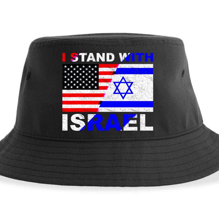 I Stand With Israel Pray For Israel Us Israel Flag Sustainable Bucket Hat
