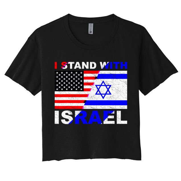 I Stand With Israel Pray For Israel Us Israel Flag Crop Top