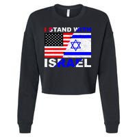 I Stand With Israel Pray For Israel Us Israel Flag Cropped Pullover Crew