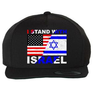 I Stand With Israel Pray For Israel Us Israel Flag Wool Snapback Cap