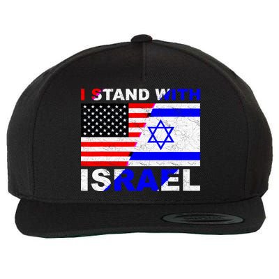 I Stand With Israel Pray For Israel Us Israel Flag Wool Snapback Cap