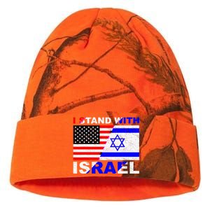 I Stand With Israel Pray For Israel Us Israel Flag Kati Licensed 12" Camo Beanie