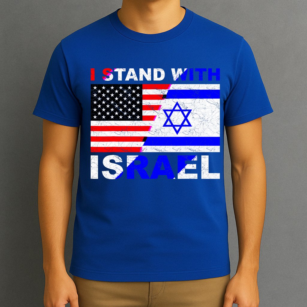 I Stand With Israel Pray For Israel Us Israel Flag T-Shirt