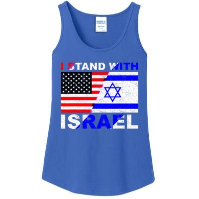 I Stand With Israel Pray For Israel Us Israel Flag Ladies Essential Tank