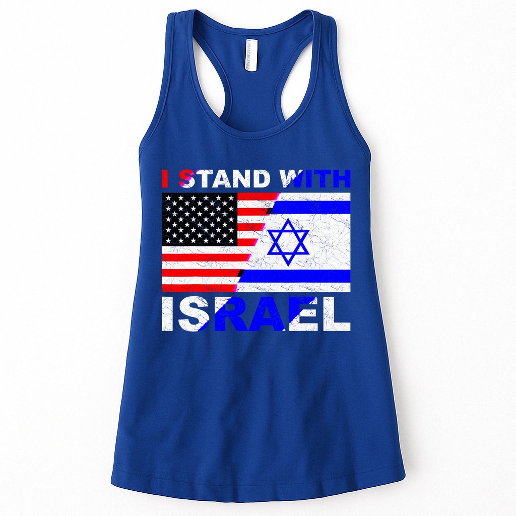 I Stand With Israel Pray For Israel Us Israel Flag Womens Tank Top