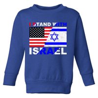 I Stand With Israel Pray For Israel Us Israel Flag Toddler Sweatshirt