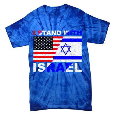 I Stand With Israel Pray For Israel Us Israel Flag Tie-Dye T-Shirt