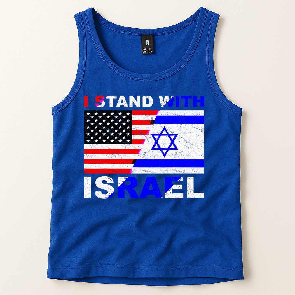 I Stand With Israel Pray For Israel Us Israel Flag Tank Top