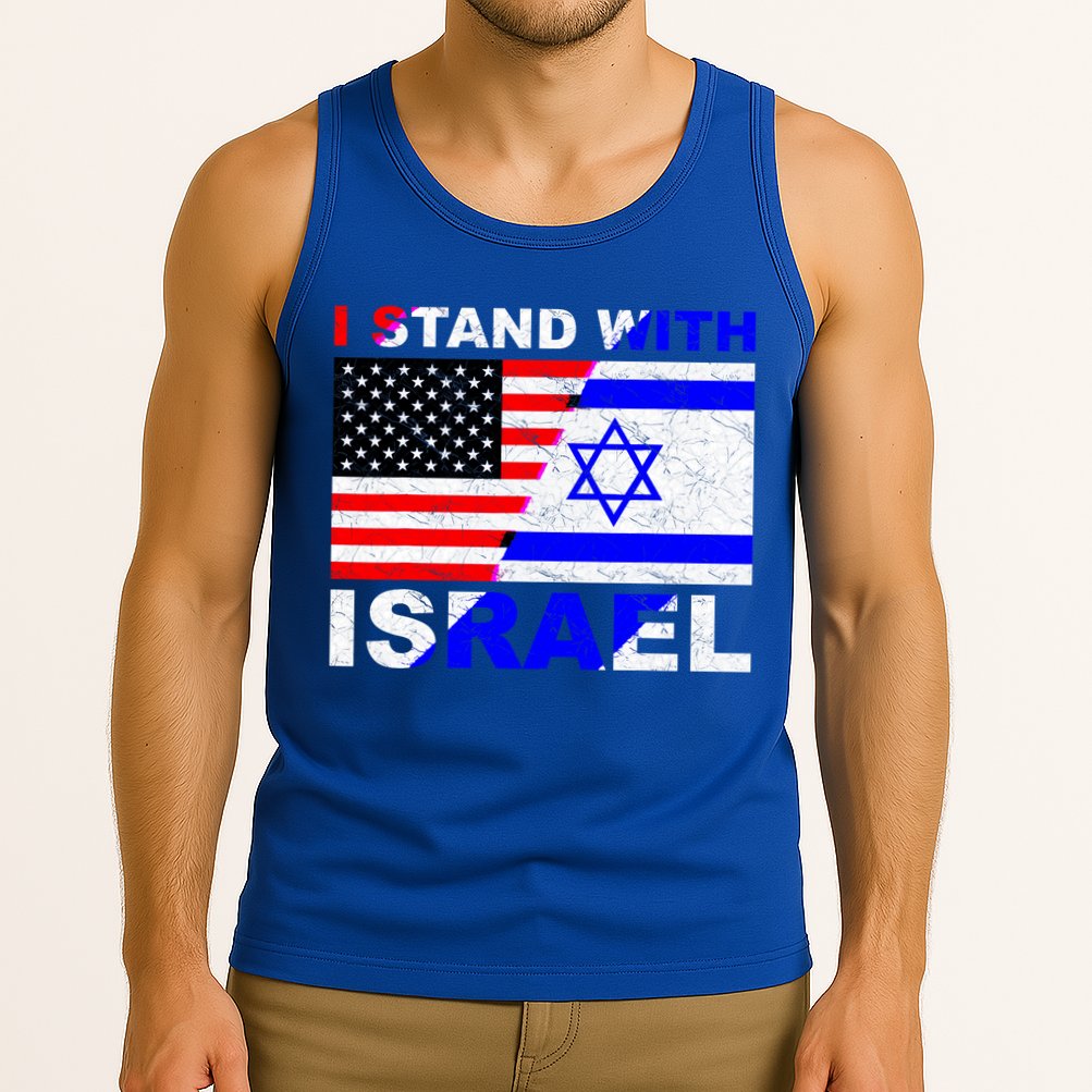 I Stand With Israel Pray For Israel Us Israel Flag Tank Top