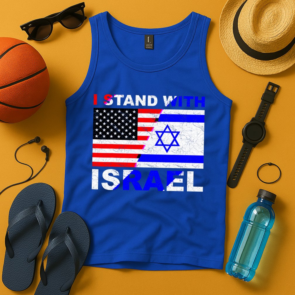 I Stand With Israel Pray For Israel Us Israel Flag Tank Top