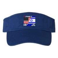 I Stand With Israel Pray For Israel Us Israel Flag Valucap Bio-Washed Visor