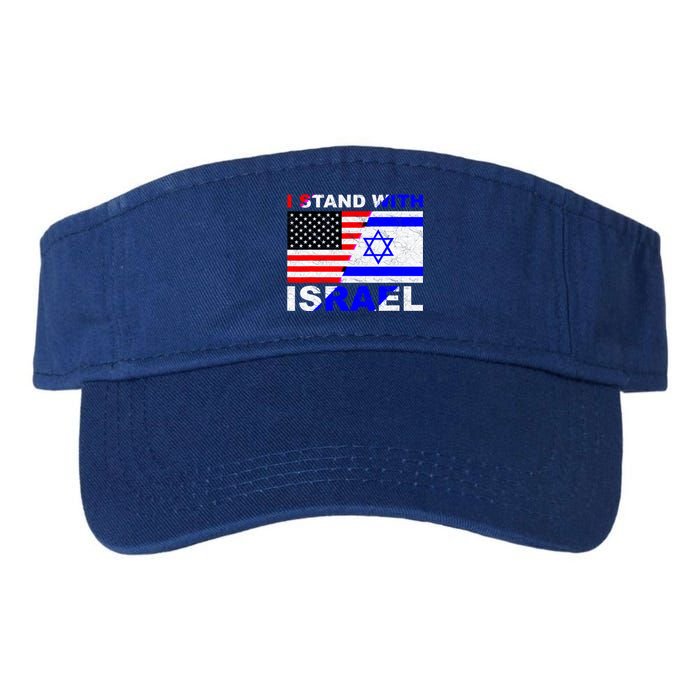 I Stand With Israel Pray For Israel Us Israel Flag Valucap Bio-Washed Visor